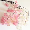 Künstlicher Kirschblüten-Blumenzweig, Begonien-Sakura-Baumstamm, 130 cm lang, für Veranstaltungen, Hochzeiten, Partys, künstliche dekorative Blumen