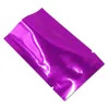 5x7cm紫色の開いた上部アルミホイルの食品グレードのヒートシール真空食品サンプル袋マイラーホイル真空ヒートシール食品貯蔵梱包ポーチ