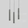 willlustr cement pendant light LED gray concrete suspension lamp minimalist design lighting hanging lamp dinning room restaurant pure cement