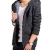 All'ingrosso- Giacca da uomo 2016 Giacca in pelliccia con cappuccio in cotone di velluto spesso Uomo Inverno imbottito in maglia tutto-fiammifero Casual Maglione Cardigan Cappotto Primavera