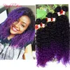 Freetress Hair Diep Wave Ripple Haarvlechten Jerry Curly, Deep Kinky Curly Ombre Color Pink Brown, Synthetische Vlechten Haak Hair Extensions