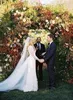 Garden Country Wedding Dresses with Detachable Train Over Skirt Floor Length Keyhole Back Lace Bridal Gowns Long Sleeve robes de mariée