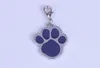 2017 New dog paw Alloy Pet Dog Cat ID Card Tags Necklace ornaments Keychain