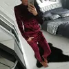 2020 Spring Autumn Fashion 2 Piece Set Tracksuit For Women Pants And Sweatsuit Tracksuit Velvet 5 Shining Colors women Suit