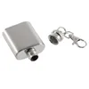 Strong Durable Portable 1oz Mini Stainless Steel Hip Flask Alcohol Wine Flagon With Keychain flask high quality