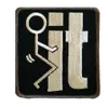Fashion IT MATCHSTICK MAN Embroidered Iron on Patch Shirts Badge DIY Applique Clothing Patch Emblem Sew On Free Shipping