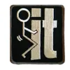 Fashion IT MATCHSTICK MAN Embroidered Iron on Patch Shirts Badge DIY Applique Clothing Patch Emblem Sew On Free Shipping