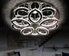 Be48 Modern Round Petal LED Crystal Lights Taklampor Belysning för vardagsrum Sovrum Matplats Rum Hotel Villas Restaurang Hall