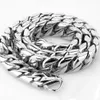 Heavy Cuban Link Chains Necklaces Singer Rocker For Mens Exaggerated Punk Curb Chain High Quality Real 316L Stainless Steel Jewelr291v