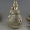 Marqué Vieille Dynastie Chine Argent Écureuil Lapin Bête Carafe à Vin Pot Encensoir