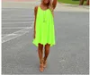 Sexy Casual Sleeveless Dresses Women Summer Evening Party Beach Dress Short Chiffon Mini Dress BOHO Womens Clothing