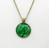 Free shipping Jewelry Tree Retro Gemstone Pendant Necklace Life Tree Sweater Chain WFN328 (with chain) mix order 20 pieces a lot