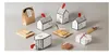 500 pcs casa pequena casa embalagem caixa nougat cookies caixa de presente de casamento caixas de presente presentes caixa livre DHL FedEx envio
