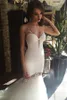 Sexy Backless Mermaid Wedding Dress Short Spaghetti Straps Lace Appliques Bridal Gowns Detachable Tulle Skirt Wedding Dresses LS 31