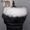 Black Raccoon Fur Collar Real Fur Collar for Down coat Hood Hood Scarf Natural Fox Scarf Collar Down Coat Hood Trimming Custom Mad5497001