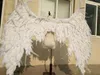 Grandes ailes de plumes de diable blanc Performance de dessin animé Tir de magazine Défilé de mode grands accessoires Costumes de cosplay EMS livraison gratuite