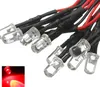 100pcs 3mm 빨간색 LED 사전 유선 LED 12V 램프 전구 양질