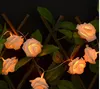 30/20ED Rose Flower LED Chrismas Lights New Year Novear Romantic Christmas Decoration String Light Rose Rose 3,2 m/2,2 m BatteriaPerata