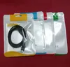 Clear White Plast Poly Bags Opp Packing Zipper Lås Paketer Tillbehör PVC Retail Boxes Handtag för USB Kabel Mobiltelefon Väggladdare