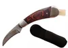Mushroom Knife with Boar Bristles Outdoor Fungus Truffles Hunting Sharp Knives with Brush and Neoprene Pouch