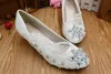 New Arrival Crystals Wedding Shoes Bling White Lace Bridal Shoes Sweet Comfortable Prom Party Shoes Flat High Heel Available 2017