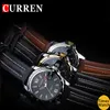 2017 Nowy Sport Watch Curren 8104 Analogowy Steel Case Hardlex dla męskiego Wristwatch Kolarstwo Auto Data Kwarcowy Ruch Relogio Masculino Dropship