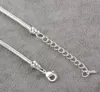 Gratis frakt Classic DIY 925 Silverplating Snake Chain Armband Passande Europen Charms Pärlor Hummerlås Bangles Tillbehör Smycken 100pcs