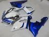 ABS Plastmakare för Yamaha YZF R1 2000 2001 Vitblå Fairings Set YZFR1 00 01 OT16