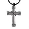 Jd8596 Partihandel Classic Gun Cross Pet / Human Ashes Cremation Urn Halsband, Kremation Smycken För Aska Hängsmycke Kvinnor Accessaries