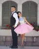 Lovely Pink Short Homecoming Dresses High Neck Halter Sequins Silver Puffy Skirt Cocktail Party Sparkly Arabic Indian Prom Dress6670670