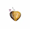 Charms Natural Crystal Rose Quartz Tigers Eye Stone Charms 사랑 하트 모양 펜던트 DIY 귀걸이 목걸이 보석 제조