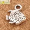 Perline di fascino di pesce piccolo 500 pz / lotto gioielli pendenti in argento antico caldo fai da te L062 10.7x9.5mm