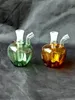 Mini Apple Hook Glass Glass Bongs Accessories Glass Rökpipor Färgglada Mini Multi-färg Handrör Bästa sked Glas