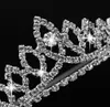 Meisjes kronen met strass bruiloft sieraden bruids hoofddeksels verjaardagsfeestje prestatie optocht kristallen tiara's bruiloft accessoires #BW-T019