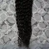 Naturfärg Mänskligt Hår Mikro Ring Loop Hårförlängningar Loop Micro Ringar Kinky 100g Brasilianska Kinky Curly Micro Bead Hair Extensions 100s