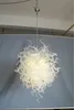 ランプホワイトガラスペンダントライトダイニングルーム吊り下げクリスタルランプラウンド形状LEDライトモダンな手吹きガラスボールシャンデリア