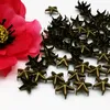 300 stks Messing 10mm Star Studs Spots Punk Nailheads Spikes voor Tas Schoenen Armband