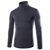 Men's tops Turtleneck Knitted Pullover spring Autumn Slim Fit Elastic Homme Solid sweaters Mens knitwear New Basic Style