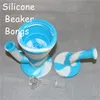 Wholesale Silicone Dab Concentrate Rig Oil Burner Bong 10.4 inch Unbreakable Silicone Water Pipe Beaker Bongs