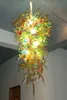 Färgglada lampa Lång ljuskronor Energibesparande ljuskälla stil handgjorda blåst galsar hängande LED-kedjan ljuskrona