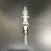 mini pipe en verre micro vaped pointe en titane pointe en quartz ou pointe en céramique pour oiseau de miel ou micro pipe en verre