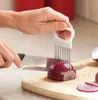 Handige keuken koken tool ui tomaat plantaardige slicer snijhulpgeleiderhouder fruit slicing snijder gadget