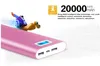 18650 Power Bank 20000mah ЖК-дисплей внешний батареи Портативный мобильный Fast Charger Dual USB Powerbank для iPhone 6 Samsung Tablet