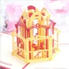 10pcs Merry-go-round Whirlig Kirigami Origami 3D Pop UP Biglietti d'auguri Biglietto d'invito per matrimonio Natale Festa di compleanno Regalo
