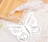 20 sztuk Srebrny Ze Stali Nierdzewnej Butterfly Bookmark Do Ślubu Baby Shower Party Urodziny Favor Prezent CS004