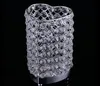 Heart Shape metal candle holders with crystals stand pillar silver plated wedding decoration