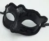 Black Venice Masks Masquerade Party Mask Christmas Gift Mardi Gras Man Costume Sexig spets fransad Gilter Woman Dance Mask G563289T