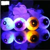 anel de dedo Halloween LED piscando brilhante brinquedo Decoração Eye crânio Anéis novidade festa de Natal presente Led engraçado Rave Toy