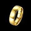 50pcs Gold Mix 6mm Band and One Row Rhinestone Crystal Stainless Steel CZ Rings Wholesale Men Women Fashion Jewelry Lots Good for resale
