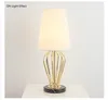 Modern Table Lamp Mable Base Table Lights Desk Night Light E27 Holder Fabric Lampshade Luxury Bedside Lamp for Home Bedroom Decor